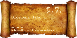Diószegi Tiborc névjegykártya